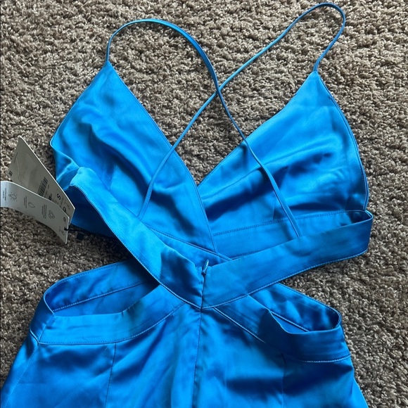 Zara Vibrant Blue Backless Dress - Picture 4 of 10